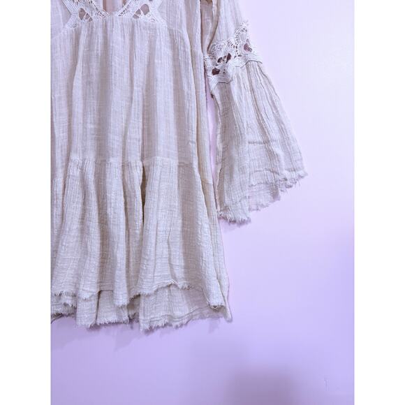 Free People One Marishka Tiny Tent Mini Dress In Ivory Size Small - Picture 5 of 6